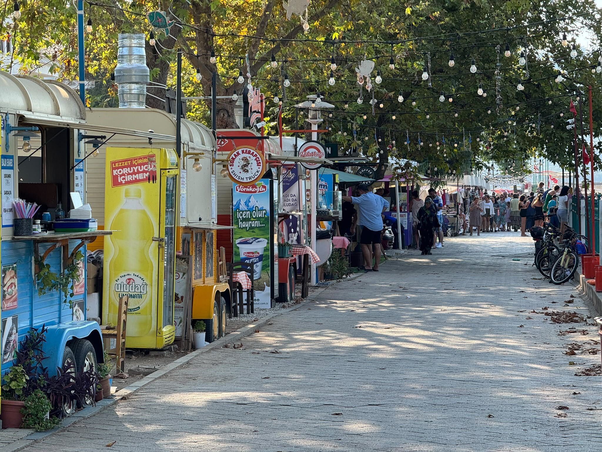 Fethiye'de Lezzet Sokağına Kaldırım İşgali Denetimi (5)